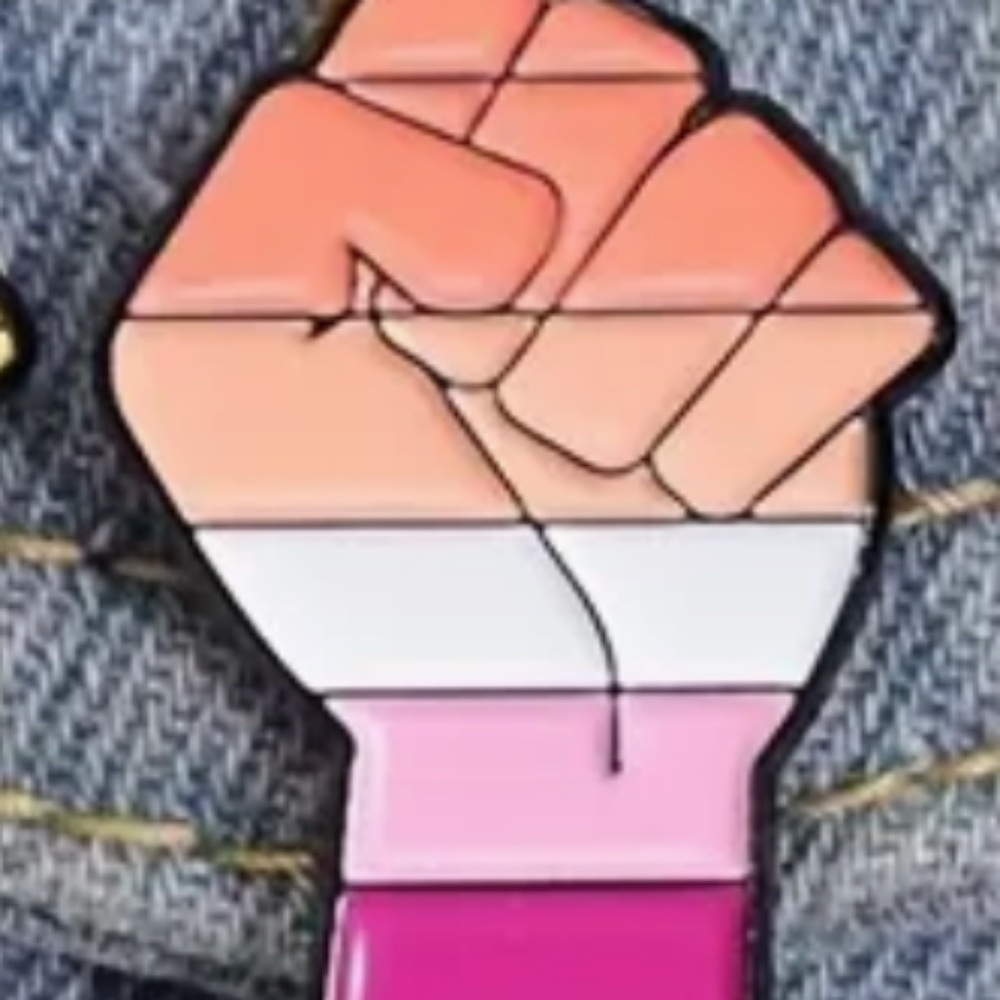 "Lesbian Pride Fist" Enamel Pin
